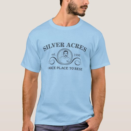 Silver Acres Retirement Home (grijs ontwerp) T-shirt (Voorkant)