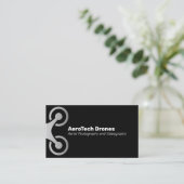 Silver Aerial Drone Fotografie en Videografie Visitekaartje (Staand voorkant)