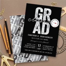 Silver AFSTUDEERDER Class of 2025 Stijlvol afstude Kaart