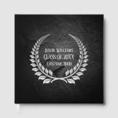 Silver Afstuderen Laurel on Black Rock Gastenboek (Voorkant)