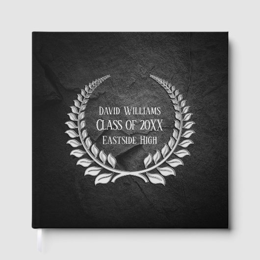 Silver Afstuderen Laurel on Black Rock Gastenboek (Voorkant)