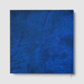 Silver Afstuderen Laurel op blauw leder Gastenboek (Achterkant)