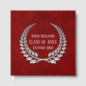 Silver Afstuderen Laurel op Red Gastenboek (Voorkant)