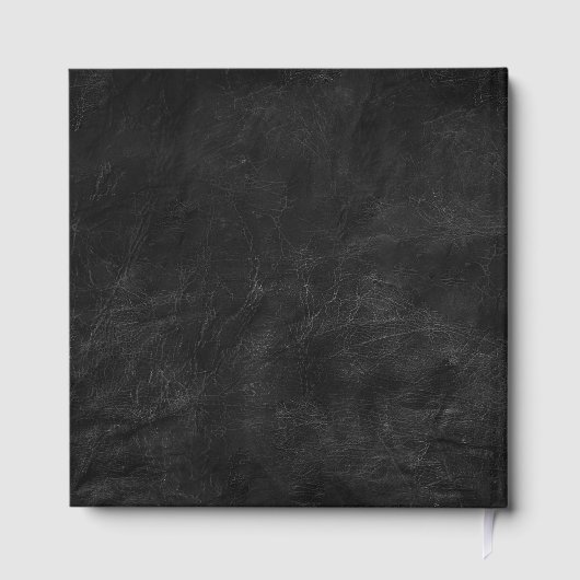 Silver Afstuderen Laurel op zwart leder Gastenboek (Achterkant)