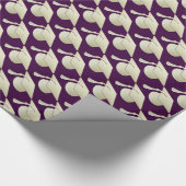 Silver Afstuderen Pet Patroon Paars Cadeaupapier (Hoek)