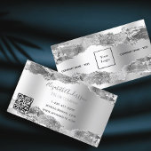 Silver agate logo QR-code Visitekaartje