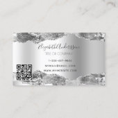 Silver agate logo QR-code Visitekaartje (Achterkant)