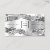 Silver agate logo QR-code Visitekaartje (Voorkant)