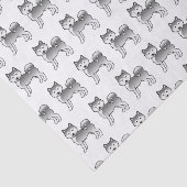 Silver Alaskan Malamute Cute Dog Patroon Tissuepapier (Detail)