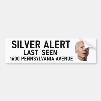 Silver Alert Joe Biden Bumpersticker