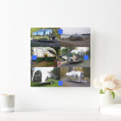  Silver Aluminium Travel Travel Slot Vierkante Klok (Huis)