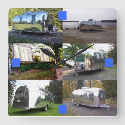  Silver Aluminium Travel Travel Slot Vierkante Klok (Voorkant)