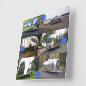  Silver Aluminium Travel Travel Slot Vierkante Klok (Hoek)