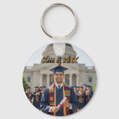 Silver Aluminum Photo Graduation Keychain (Voorkant)