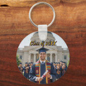 Silver Aluminum Photo Graduation Keychain (Voorkant)