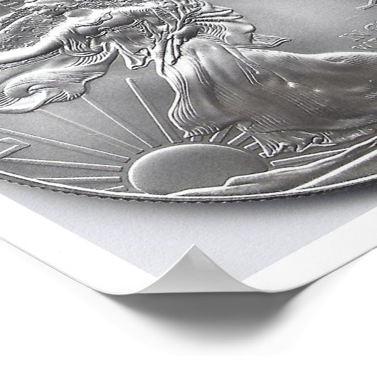 Silver American Eagle Coin Poster (Hoek)