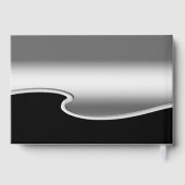 Silver and Black design Photo Gold Text Gastenboek (Achterkant)