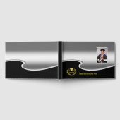 Silver and Black design Photo Gold Text Gastenboek (Volledig)