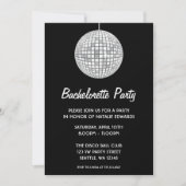 Silver and Black Disco Ball Bachelorette Party Kaart (Voorkant)