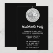 Silver and Black Disco Ball Bachelorette Party Kaart (Voorkant / Achterkant)