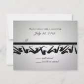 Silver and Black Saxophone Response Kaart (Voorkant)