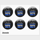 Silver and Blue Drippin Swag 16 Birthday Ronde Sticker (Vel)