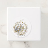 Silver and gold nativity Christmas Bedankjes Labels (In situ)