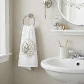 Silver and gold nativity Christmas Handdoek