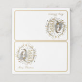 Silver and gold nativity Christmas Plaatskaartje (Buitenkant ongevouwen)