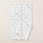 Silver and Gold Polka Dots Bath Towel Set Bad Handdoek (Handdoek)