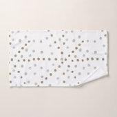 Silver and Gold Polka Dots Bath Towel Set Bad Handdoek (Handdoek)