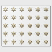 Silver and Gold Star van David Wrapping Paper Cadeaupapier (Vlak)