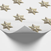 Silver and Gold Star van David Wrapping Paper Cadeaupapier (Hoek)