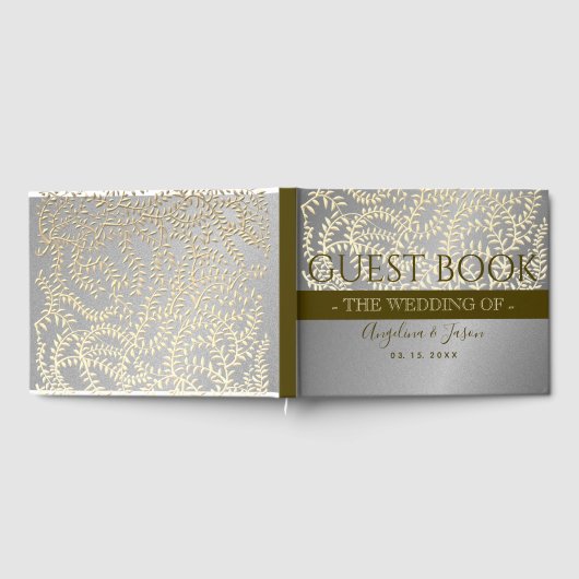 Silver and Gold Wedding Gastenboek (Volledig)