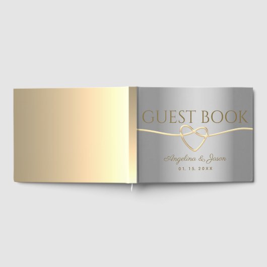 Silver and Gold Wedding Gastenboek (Volledig)