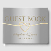 Silver and Gold Wedding Gastenboek (Voorkant)