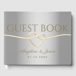 Silver and Gold Wedding Gastenboek