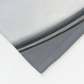 Silver And Navy Fluid Waves Abstract Modern Design Fleece Deken (Hoek)