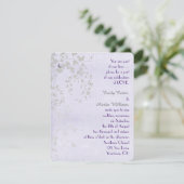 Silver and Paars Wedding Butterflies Kaart (Staand voorkant)