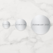 Silver and Pink Floral Wedding Confetti (Achterkanten)