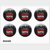 Silver and Red Drippin Swag 16 Birthday Ronde Sticker (Vel)