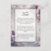 Silver and Soft Amethyst Winter Blooms  Informatiekaartje (Voorkant)