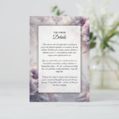 Silver and Soft Amethyst Winter Blooms  Informatiekaartje (Staand voorkant)