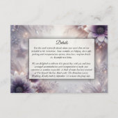 Silver and Soft Amethyst Winter Blooms Wedding Informatiekaartje (Voorkant)