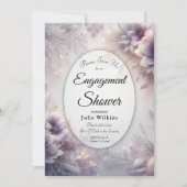 Silver and Soft Amethyst Winter Engagement Shower Kaart (Voorkant)