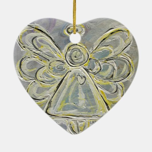 Silver and White Angel Ornament (Achterkant)