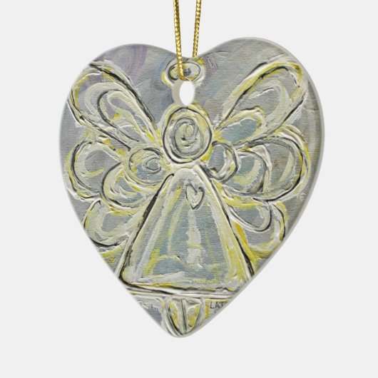 Silver and White Angel Ornament (Links)