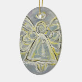 Silver and White Angel Ornament (Links)