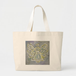 Silver and White Light Angel-Canvas tas