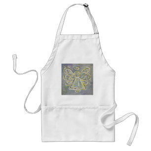 Silver and White Light Guardian Angel Apron Standaard Schort